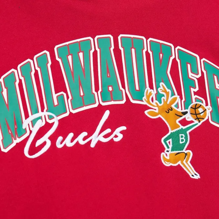 Mitchell and Ness Premium Fleece Hoodie Vintage Logo Milwaukee Bucks Men Hoodies and Sweatshirts Mitchell and Ness Premium Fleece Hoodie Vintage Logo Milwaukee Bucks Men Hoodies and Sweatshirts