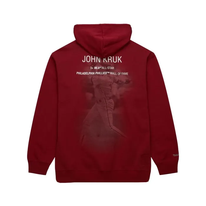 Mitchell and Ness Premium NandN Player Fleece Vintage Logo Philadelphia Phillies John Kruk Men Hoodies and Sweatshirts Mitchell and Ness Premium NandN Player Fleece Vintage Logo Philadelphia Phillies John Kruk Men Hoodies and Sweatshirts
