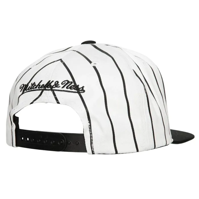 Mitchell and Ness Retro Pinstripe Snapback Brooklyn Nets Men Hats and Headwear Mitchell and Ness Retro Pinstripe Snapback Brooklyn Nets Men Hats and Headwear
