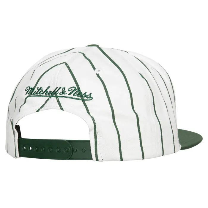 Mitchell and Ness Retro Pinstripe Snapback Milwaukee Bucks Men Hats and Headwear Mitchell and Ness Retro Pinstripe Snapback Milwaukee Bucks Men Hats and Headwear