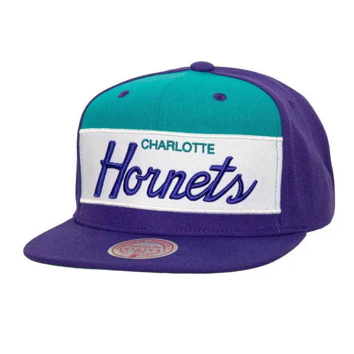 Mitchell and Ness Retro Sport Snapback HWC Charlotte Hornets Men Hats and Headwear Mitchell and Ness Retro Sport Snapback HWC Charlotte Hornets Men Hats and Headwear
