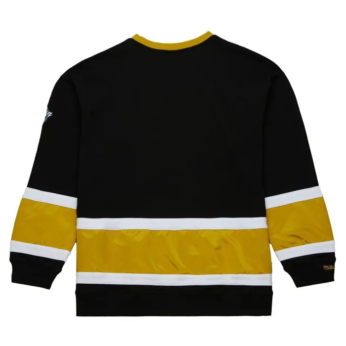 Mitchell and Ness Satin Insert Fleece Crew Current Logo Vegas Golden Knights Men Hoodies and Sweatshirts Mitchell and Ness Satin Insert Fleece Crew Current Logo Vegas Golden Knights Men Hoodies and Sweatshirts