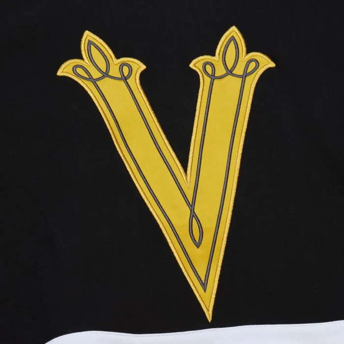 Mitchell and Ness Satin Insert Fleece Crew Current Logo Vegas Golden Knights Men Hoodies and Sweatshirts Mitchell and Ness Satin Insert Fleece Crew Current Logo Vegas Golden Knights Men Hoodies and Sweatshirts