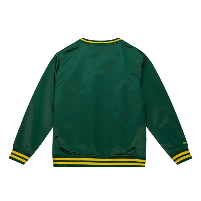 Mitchell and Ness Sideline Pullover Satin Jacket Oakland Athletics Men Jackets and Outerwear Mitchell and Ness Sideline Pullover Satin Jacket Oakland Athletics Men Jackets and Outerwear