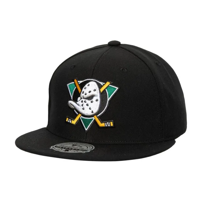 Mitchell and Ness Since Day One Fitted Vntg Anaheim Ducks Men Hats and Headwear Mitchell and Ness Since Day One Fitted Vntg Anaheim Ducks Men Hats and Headwear