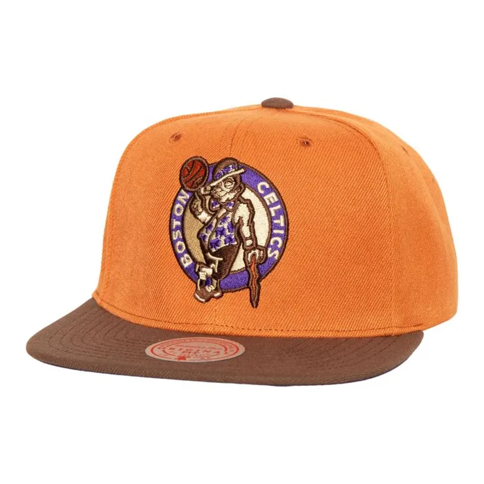 Mitchell and Ness Sweet Potato Pie Snapback Boston Celtics Men Hats and Headwear Mitchell and Ness Sweet Potato Pie Snapback Boston Celtics Men Hats and Headwear