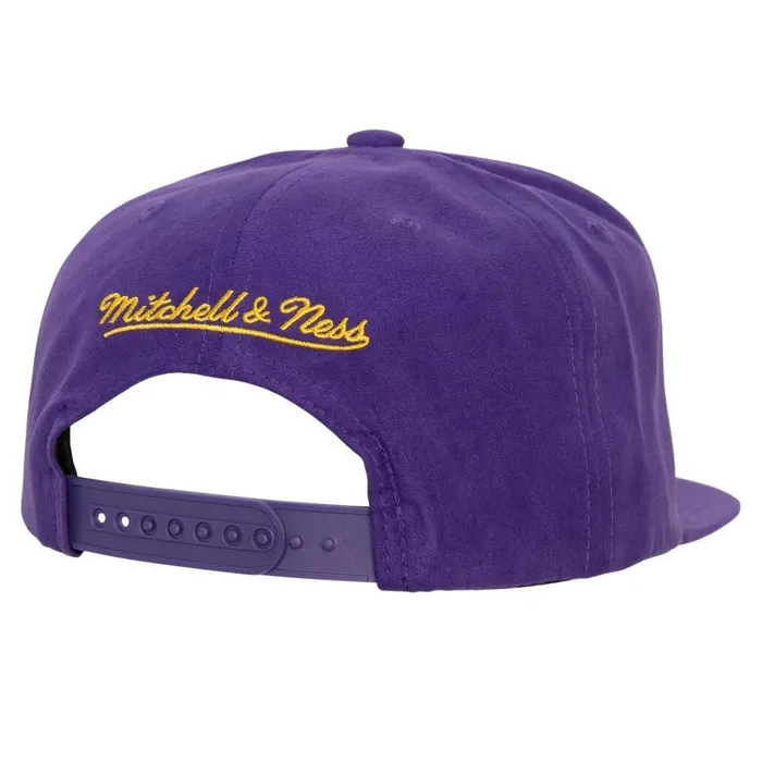 Mitchell and Ness Sweet Suede Snapback Los Angeles Lakers Men Hats and Headwear
