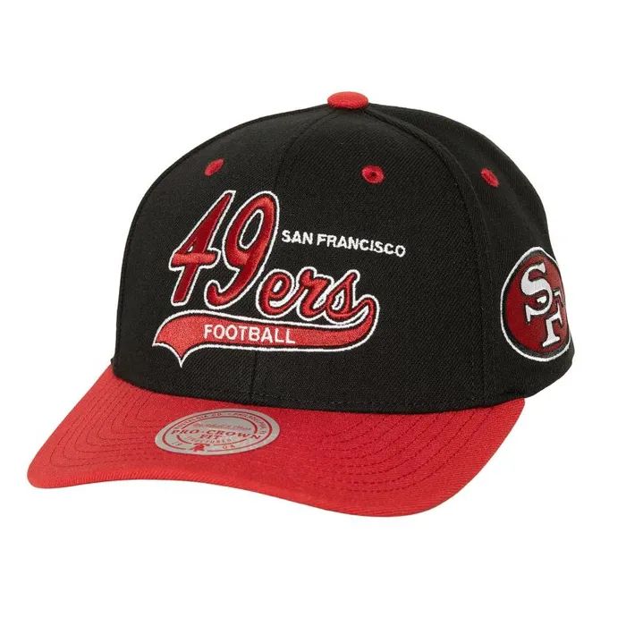 Mitchell and Ness Tailsweep 20 Pro Snapback San Francisco 49ers Men Hats and Headwear Mitchell and Ness Tailsweep 20 Pro Snapback San Francisco 49ers Men Hats and Headwear