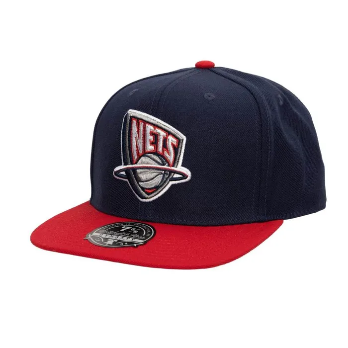 Mitchell and Ness Team 2 Tone 20 Fitted HWC New Jersey Nets Men Hats and Headwear Mitchell and Ness Team 2 Tone 20 Fitted HWC New Jersey Nets Men Hats and Headwear