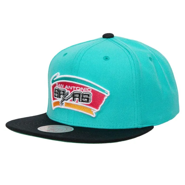 Mitchell and Ness Team 2 Tone 20 Snapback HWC San Antonio Spurs Men Hats and Headwear Mitchell and Ness Team 2 Tone 20 Snapback HWC San Antonio Spurs Men Hats and Headwear