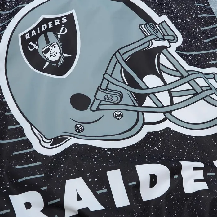 Mitchell and Ness Team Burst Warm Up Jacket Los Angeles Raiders Men Jackets and Outerwear Mitchell and Ness Team Burst Warm Up Jacket Los Angeles Raiders Men Jackets and Outerwear