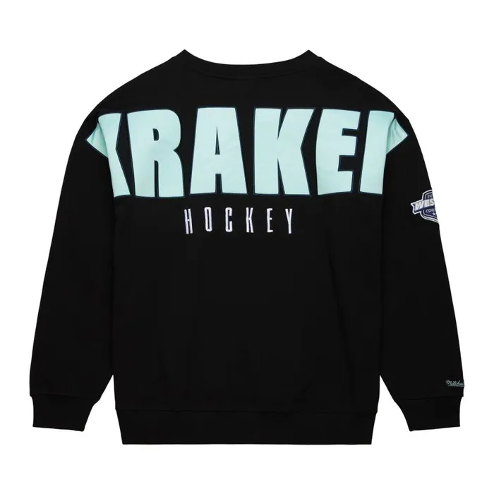Mitchell and Ness Team First Satin Fleece Crew Current Logo Seattle Kraken Men Hoodies and Sweatshirts Mitchell and Ness Team First Satin Fleece Crew Current Logo Seattle Kraken Men Hoodies and Sweatshirts