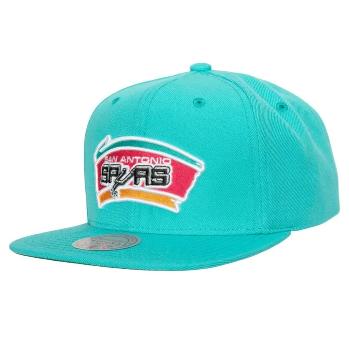 Mitchell and Ness Team Ground 20 Snapback HWC San Antonio Spurs Men Hats and Headwear Mitchell and Ness Team Ground 20 Snapback HWC San Antonio Spurs Men Hats and Headwear