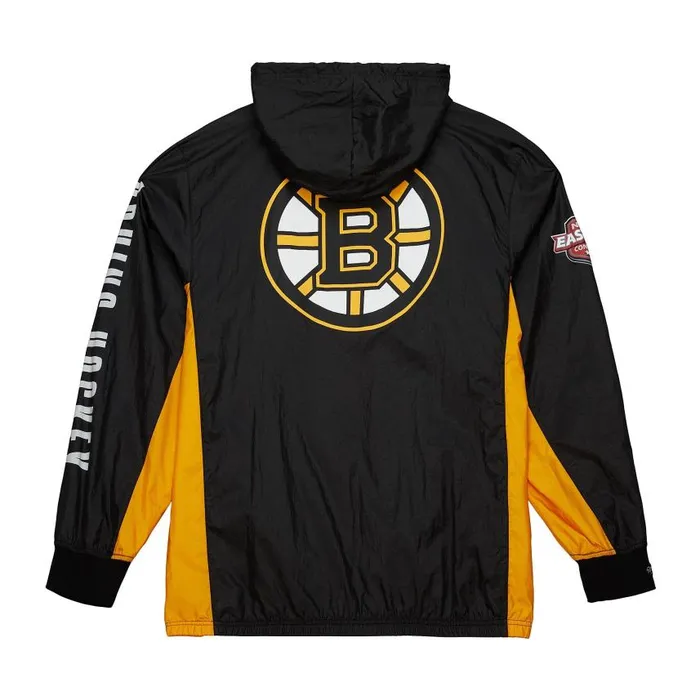 Mitchell and Ness Team OG 20 Anorak Windbreaker Current Logo Boston Bruins Men Jackets and Outerwear Mitchell and Ness Team OG 20 Anorak Windbreaker Current Logo Boston Bruins Men Jackets and Outerwear