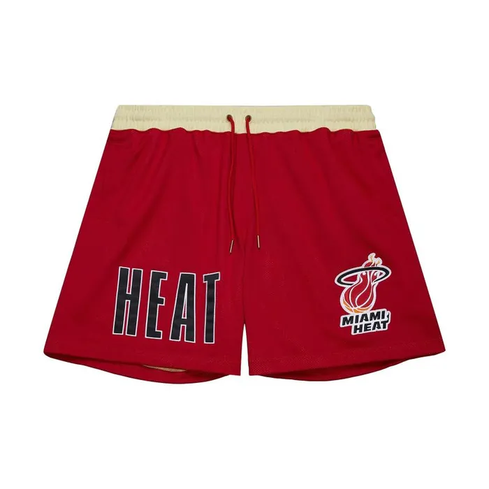 Mitchell and Ness Team OG 20 Fashion Shorts 7034 Vintage Logo Miami Heat Men Shorts Mitchell and Ness Team OG 20 Fashion Shorts 7034 Vintage Logo Miami Heat Men Shorts