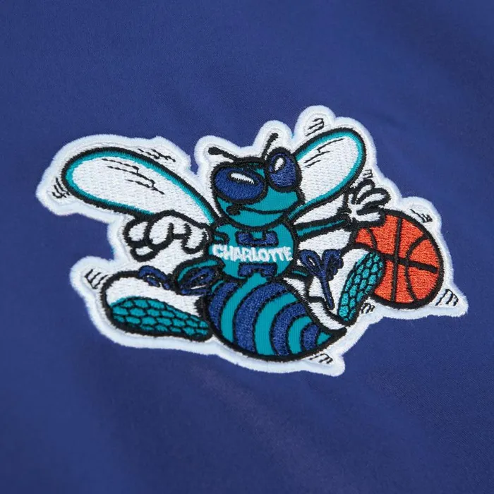 Mitchell and Ness Team OG 20 Lightweight Satin Jacket Charlotte Hornets Men Jackets and Outerwear Mitchell and Ness Team OG 20 Lightweight Satin Jacket Charlotte Hornets Men Jackets and Outerwear