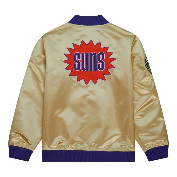 Mitchell and Ness Team OG 20 Lightweight Satin Jacket Vintage Logo Phoenix Suns Men Jackets and Outerwear Mitchell and Ness Team OG 20 Lightweight Satin Jacket Vintage Logo Phoenix Suns Men Jackets and Outerwear
