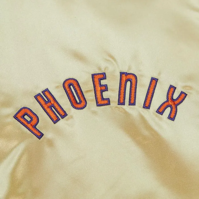 Mitchell and Ness Team OG 20 Lightweight Satin Jacket Vintage Logo Phoenix Suns Men Jackets and Outerwear Mitchell and Ness Team OG 20 Lightweight Satin Jacket Vintage Logo Phoenix Suns Men Jackets and Outerwear