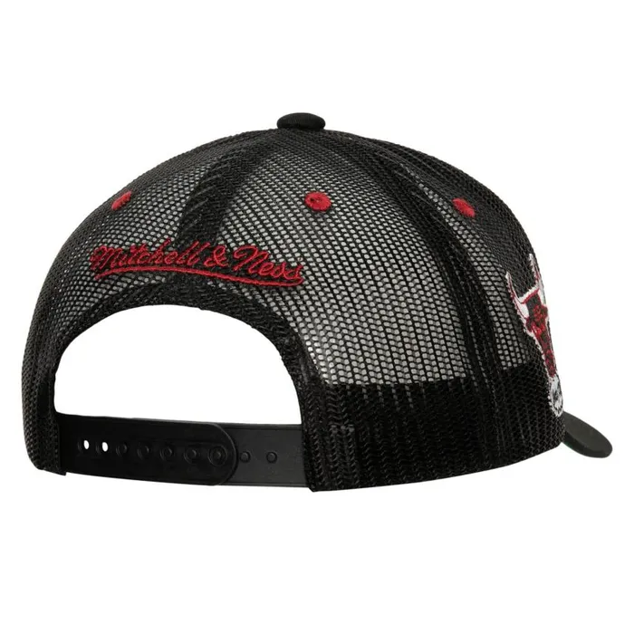 Mitchell and Ness Team Seal Trucker Snapback HWC Chicago Bulls Men Hats and Headwear Mitchell and Ness Team Seal Trucker Snapback HWC Chicago Bulls Men Hats and Headwear