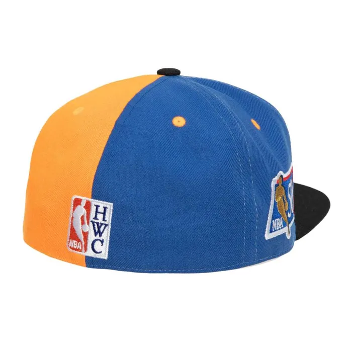 Mitchell and Ness Tri Cycle Fitted Hat New York Knicks Men Hats and Headwear Mitchell and Ness Tri Cycle Fitted Hat New York Knicks Men Hats and Headwear