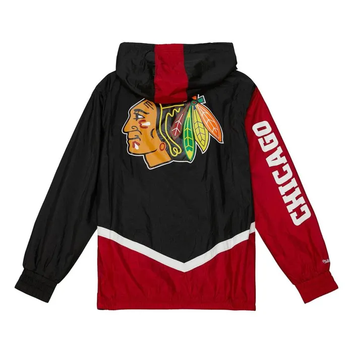 Mitchell and Ness Undeniable Full Zip Windbreaker Chicago Blackhawks Men Jackets and Outerwear Mitchell and Ness Undeniable Full Zip Windbreaker Chicago Blackhawks Men Jackets and Outerwear