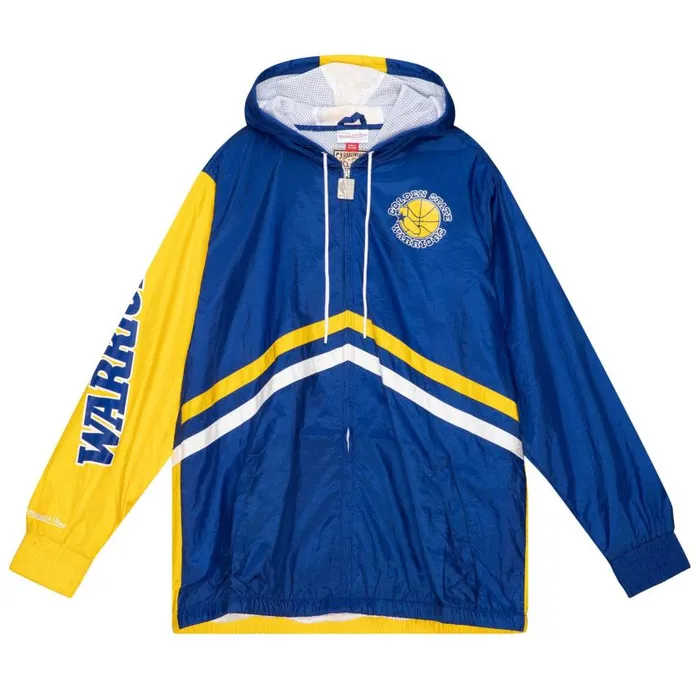 Mitchell and Ness Undeniable Full Zip Windbreaker Golden State Warriors Men Jackets and Outerwear Mitchell and Ness Undeniable Full Zip Windbreaker Golden State Warriors Men Jackets and Outerwear