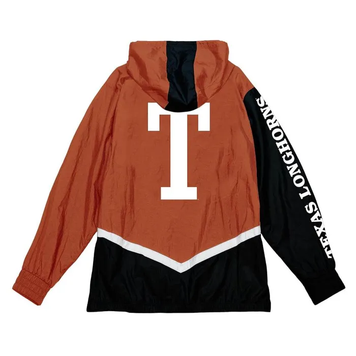 Mitchell and Ness Undeniable Full Zip Windbreaker University Of Texas At Austin Men Jackets and Outerwear Mitchell and Ness Undeniable Full Zip Windbreaker University Of Texas At Austin Men Jackets and Outerwear