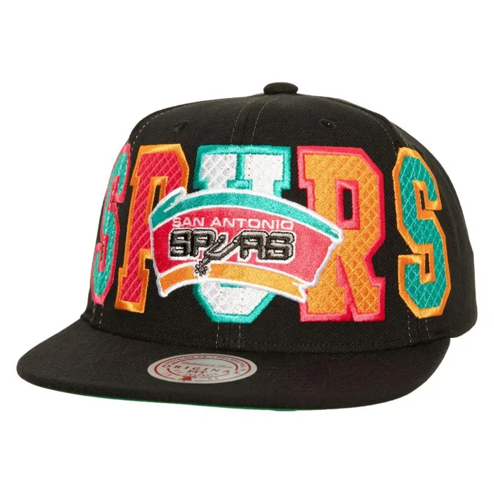 Mitchell and Ness Varsity Bust Snapback HWC San Antonio Spurs Men Hats and Headwear Mitchell and Ness Varsity Bust Snapback HWC San Antonio Spurs Men Hats and Headwear