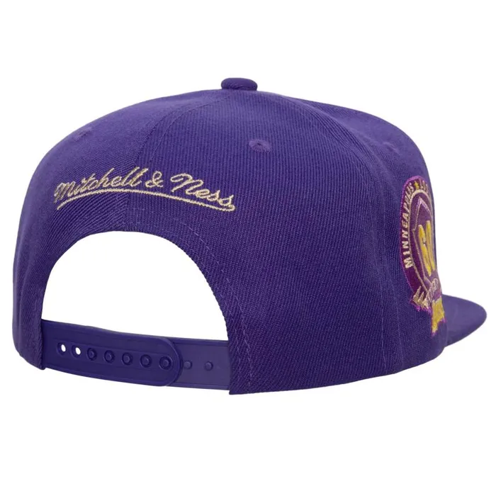 Mitchell and Ness With Love Snapback HWC Los Angeles Lakers Men Hats and Headwear Mitchell and Ness With Love Snapback HWC Los Angeles Lakers Men Hats and Headwear