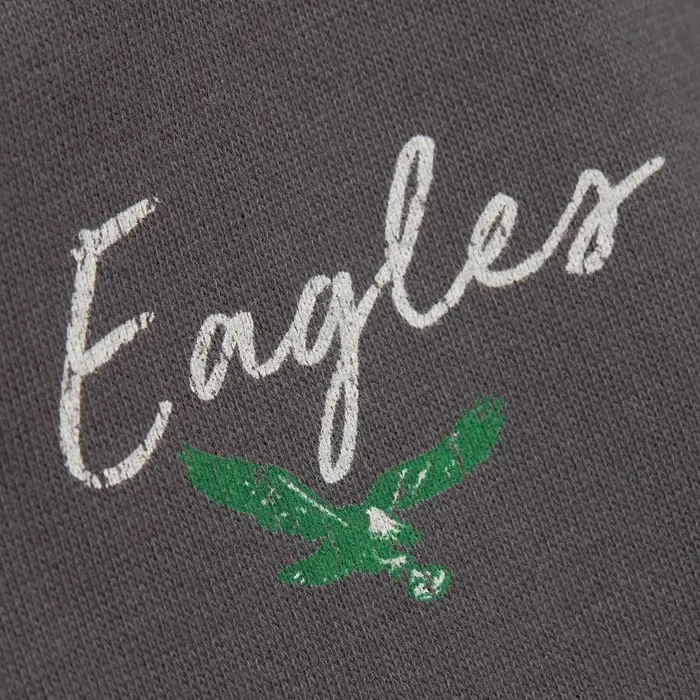 Mitchell and Ness Women039s Funnel Neck Pullover Philadelphia Eagles Women Hoodies and Sweatshirts