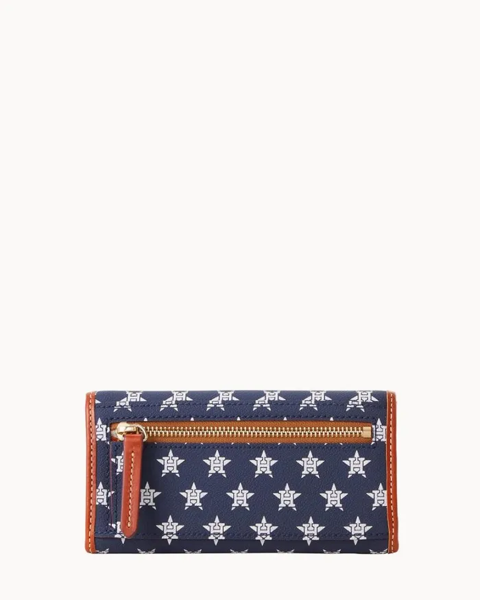 MLB Astros Continental Clutch Astros Women Dooney and Bourke Wallets MLB Astros Continental Clutch Astros Women Dooney and Bourke Wallets