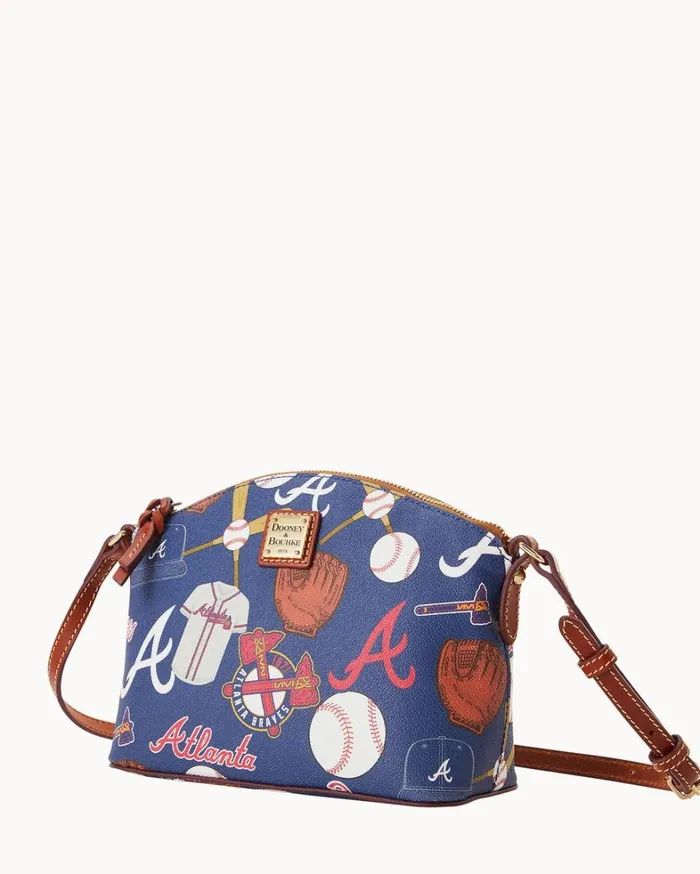MLB Braves Suki Crossbody Braves Women Dooney and Bourke Crossbodies MLB Braves Suki Crossbody Braves Women Dooney and Bourke Crossbodies