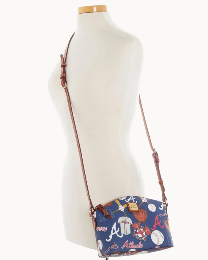 MLB Braves Suki Crossbody Braves Women Dooney and Bourke Crossbodies MLB Braves Suki Crossbody Braves Women Dooney and Bourke Crossbodies