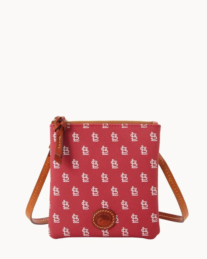 MLB Cardinals Small North South Top Zip Crossbody Cardinals Women Dooney and Bourke Crossbodies MLB Cardinals Small North South Top Zip Crossbody Cardinals Women Dooney and Bourke Crossbodies