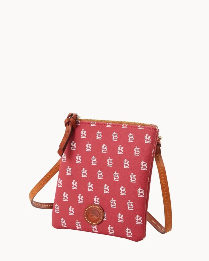 MLB Cardinals Small North South Top Zip Crossbody Cardinals Women Dooney and Bourke Crossbodies