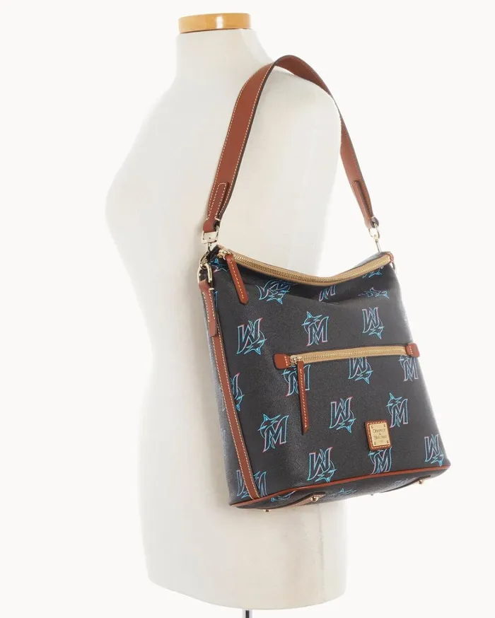 MLB Marlins Large Sac Marlins Women Dooney and Bourke Shoulder Bags