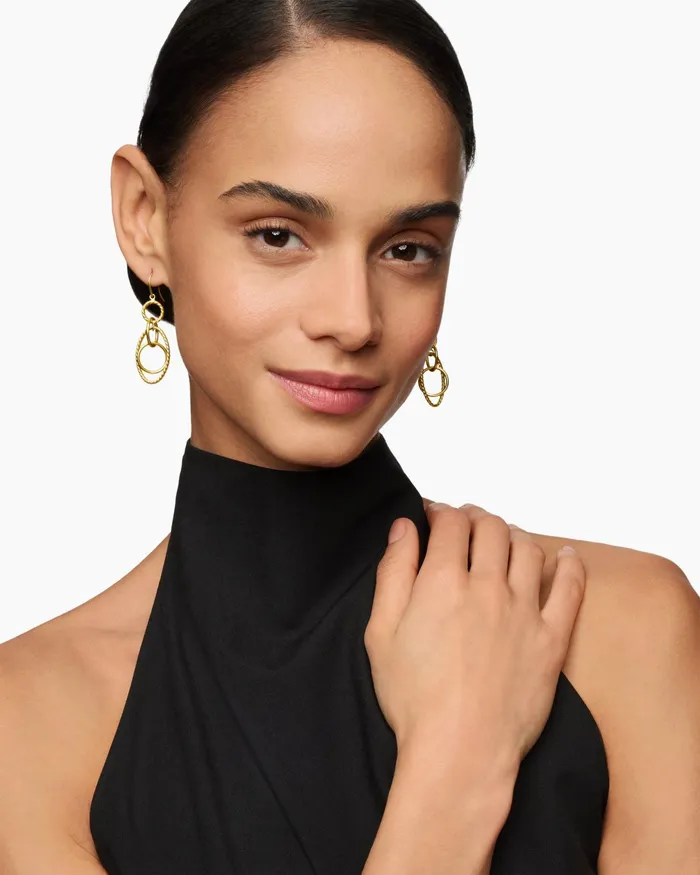 Mobile Chain Link Drop Earrings In 18K Yellow Gold 37mm Women David Yurman Drop Mobile Chain Link Drop Earrings In 18K Yellow Gold 37mm Women David Yurman Drop