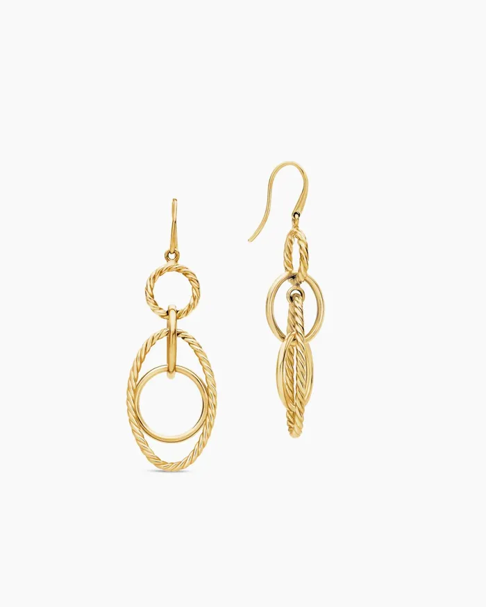Mobile Chain Link Drop Earrings In 18K Yellow Gold 37mm Women David Yurman Drop Mobile Chain Link Drop Earrings In 18K Yellow Gold 37mm Women David Yurman Drop