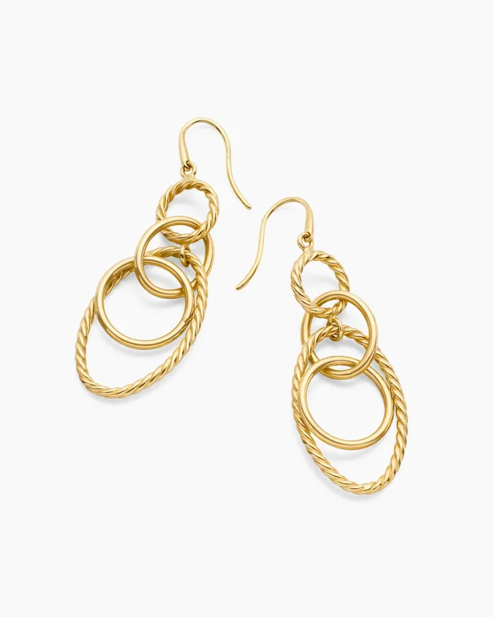 Mobile Chain Link Drop Earrings In 18K Yellow Gold 37mm Women David Yurman Drop Mobile Chain Link Drop Earrings In 18K Yellow Gold 37mm Women David Yurman Drop