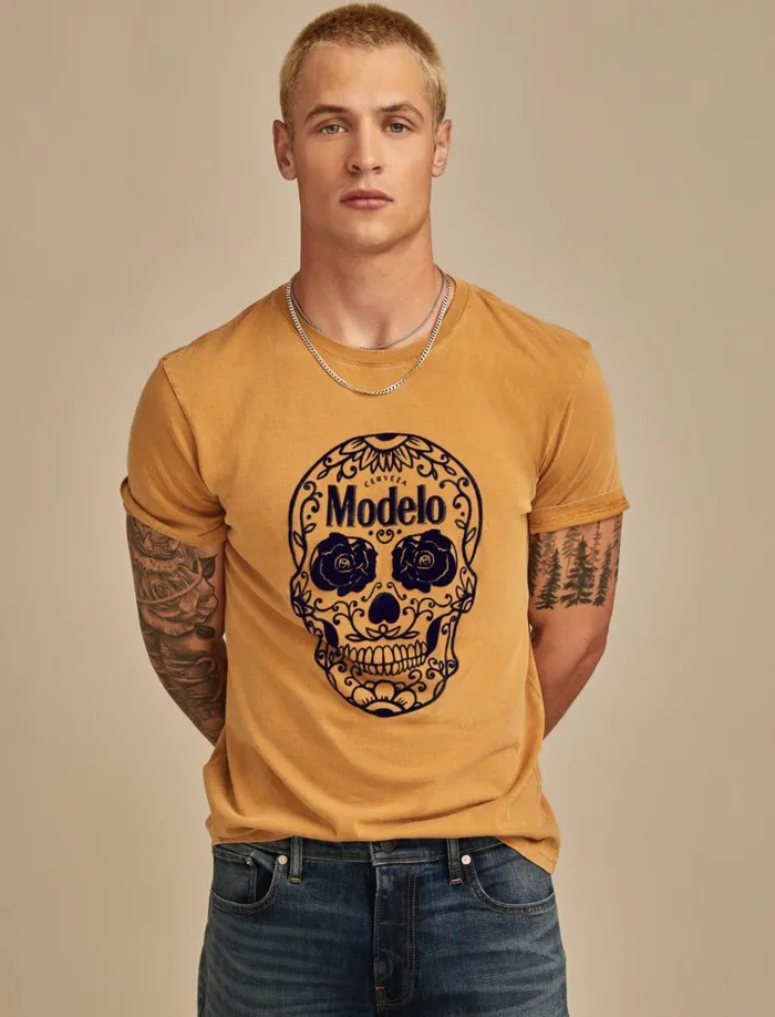 Modelo Skull Wood Thrush Men Lucky Brand Graphic Tees