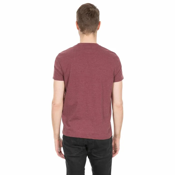 Motorbike Printed Casual TShirt Prune Marl Men Trespass TShirts