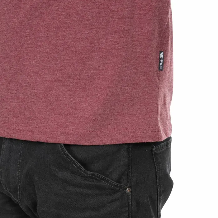 Motorbike Printed Casual TShirt Prune Marl Men Trespass TShirts