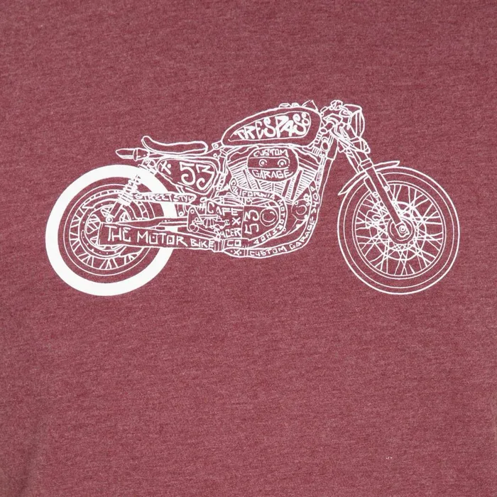 Motorbike Printed Casual TShirt Prune Marl Men Trespass TShirts