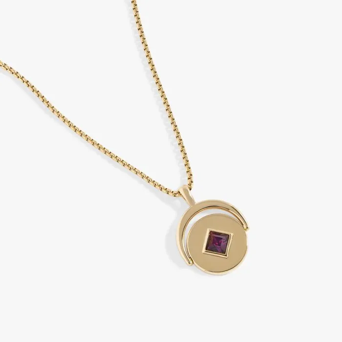 Necklaces Women Alex And Ani February Birthstone And Flower Flip Charm Necklace Stainless Steel Gold