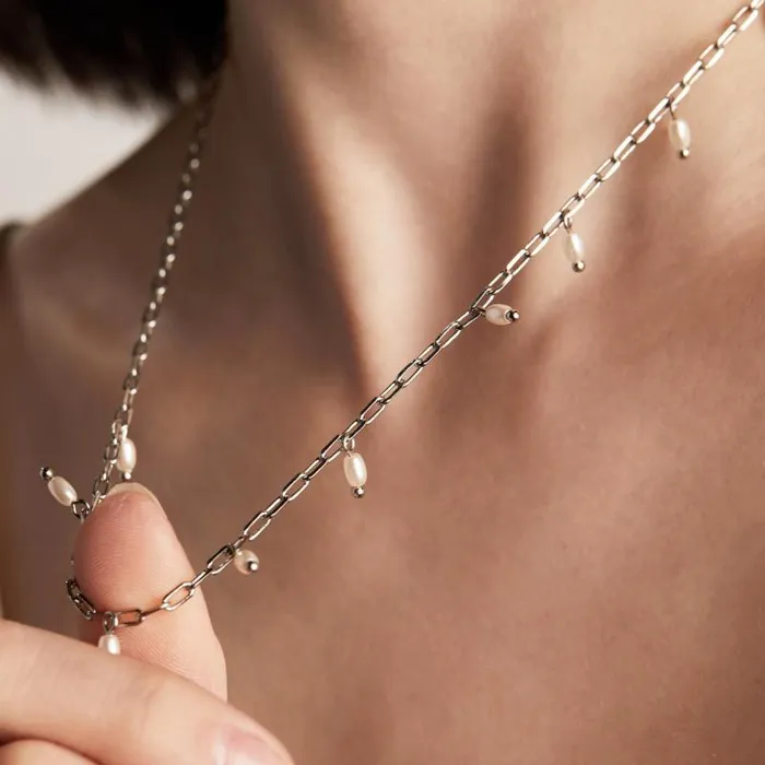 Necklaces Women Alex And Ani Pearl Tear Drop Necklace Gold
