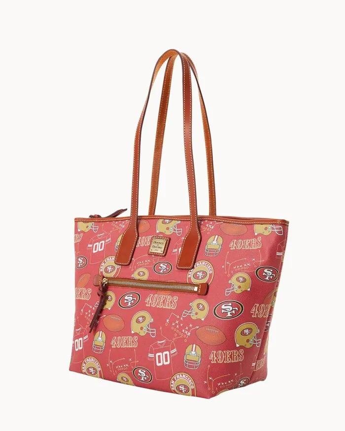 NFL 49ERS Zip Tote 49ers Women Dooney and Bourke Totes NFL 49ERS Zip Tote 49ers Women Dooney and Bourke Totes