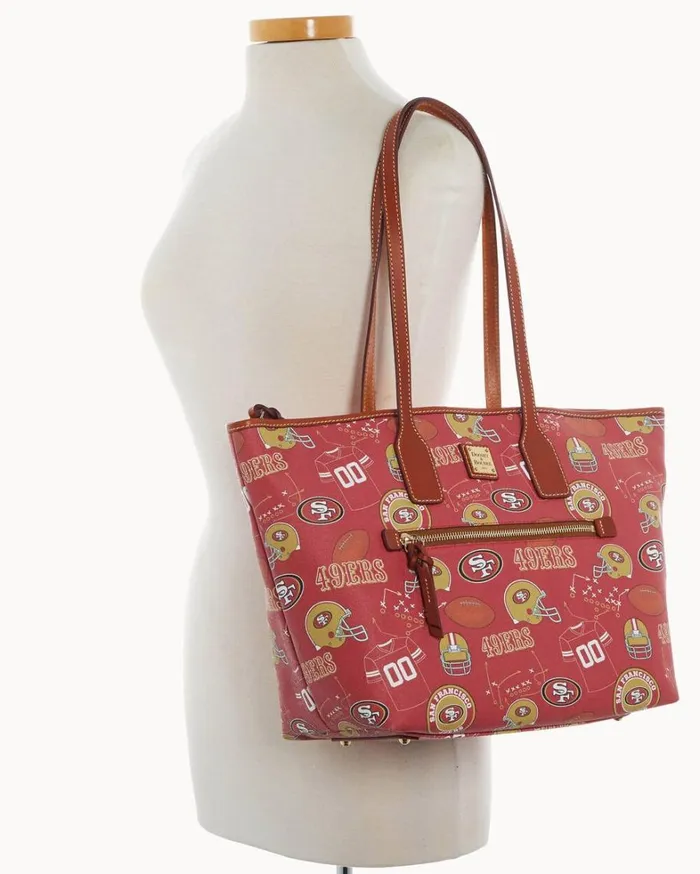 NFL 49ERS Zip Tote 49ers Women Dooney and Bourke Totes NFL 49ERS Zip Tote 49ers Women Dooney and Bourke Totes