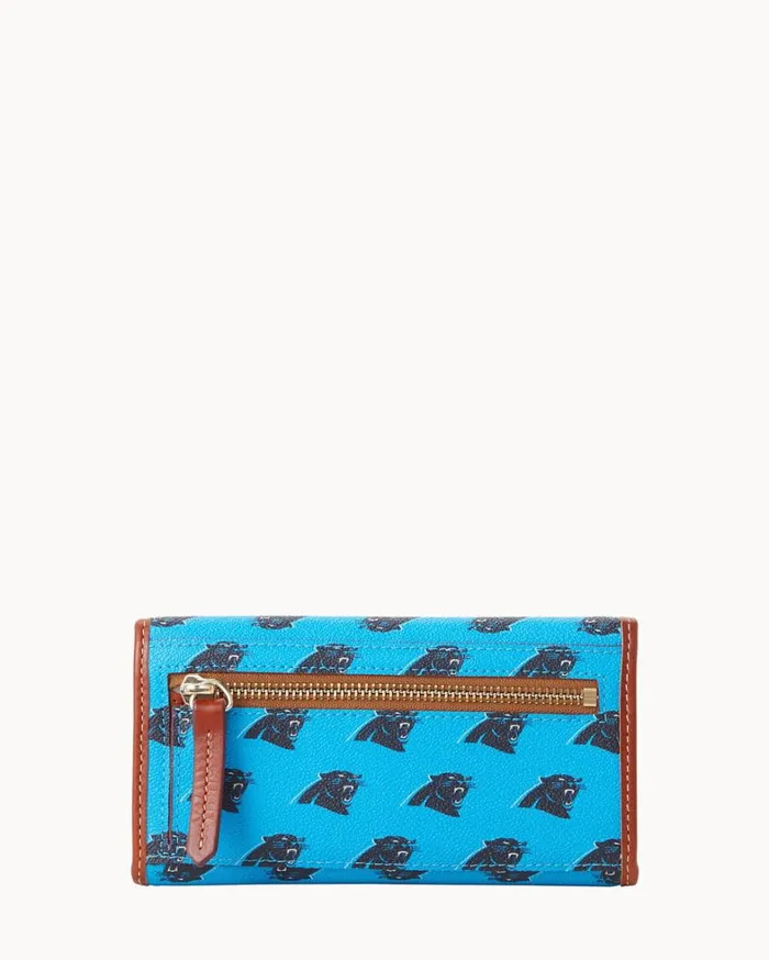NFL Panthers Continental Clutch Panthers Women Dooney and Bourke Wallets NFL Panthers Continental Clutch Panthers Women Dooney and Bourke Wallets