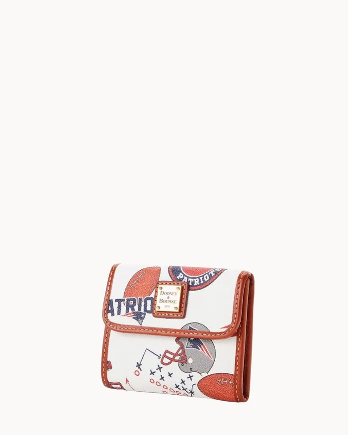 NFL Patriots Flap Credit Card Wallet New England Patriots Women Dooney and Bourke Wallets