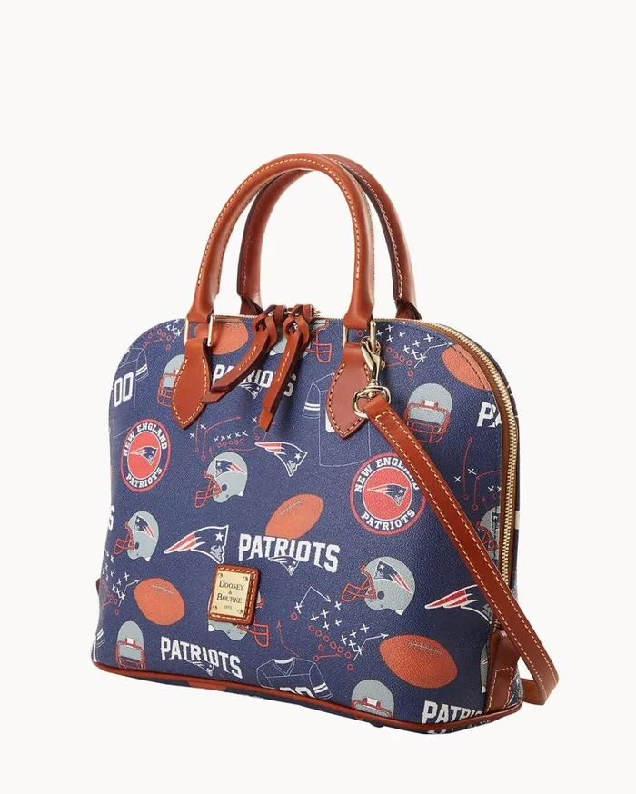 NFL Patriots Zip Zip Satchel Patriots Women Dooney and Bourke Satchels